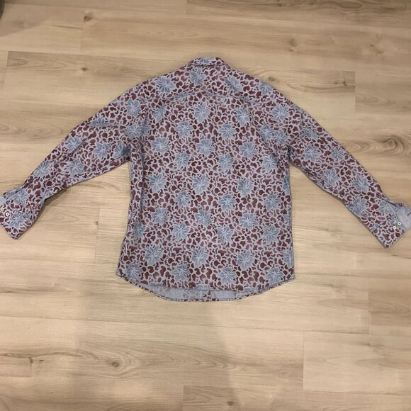 Men's Tommy Bahama Size Large Long Sleeve Casual Button Down Shirt Floral Print - Picture 2 of 6